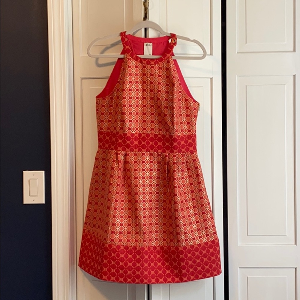 Ali Ro Pink/Red Cocktail Dress